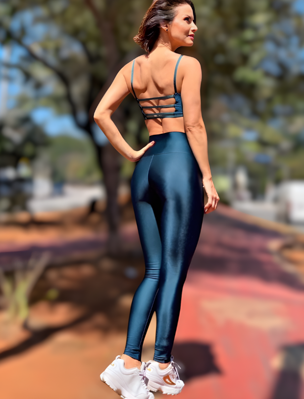 LEGGINGS ORAH FITNESS - Blu Notte Lucido